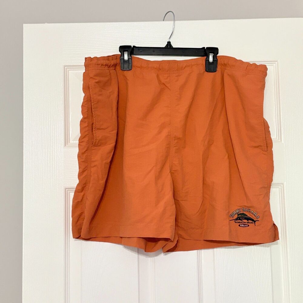 Tommy Bahama Swim Trunks Mens XL Orange Shorts Bungalow Relax Lined Pockets